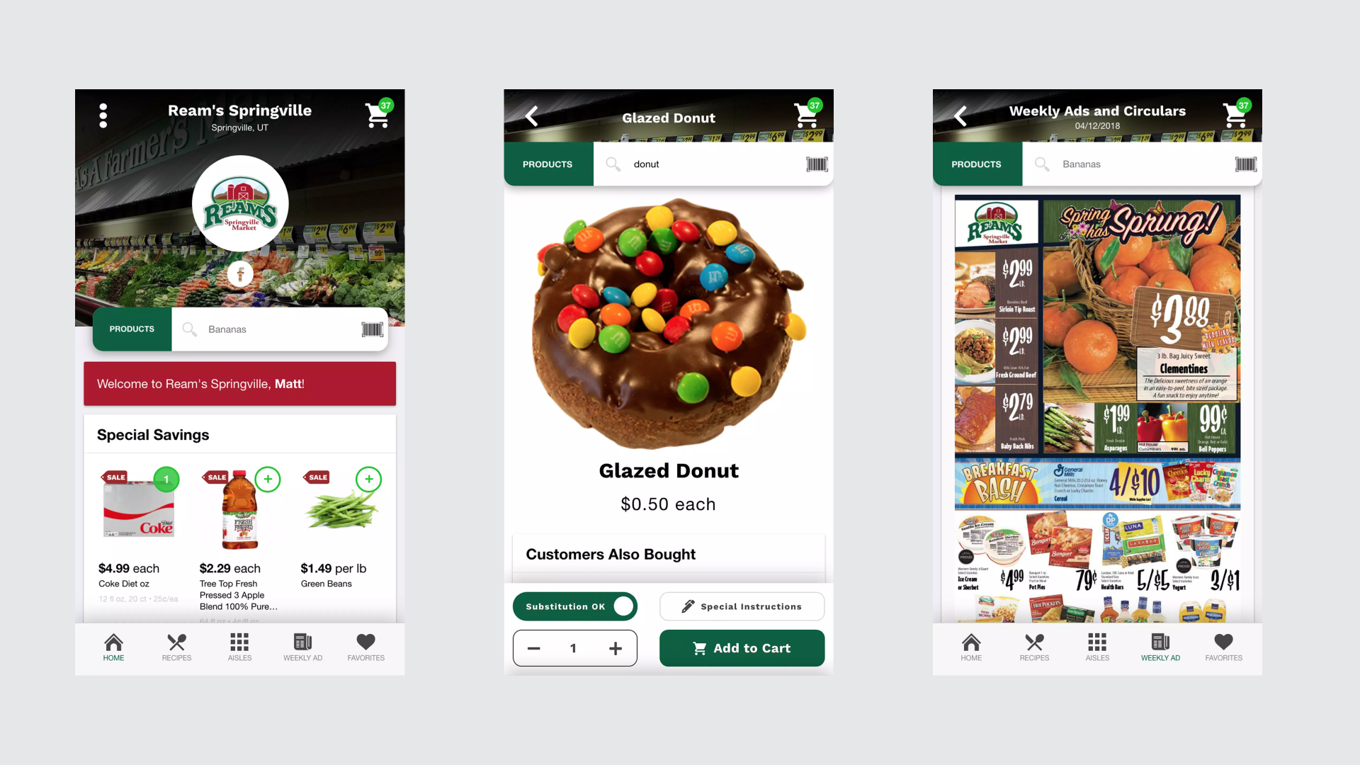 Legacy mobile app screens.